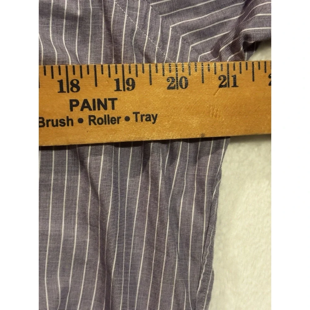Ralph‎ Lauren Polo Striped Long Sleeve Button Oxford Shirt Men's 15 1/2 Purple